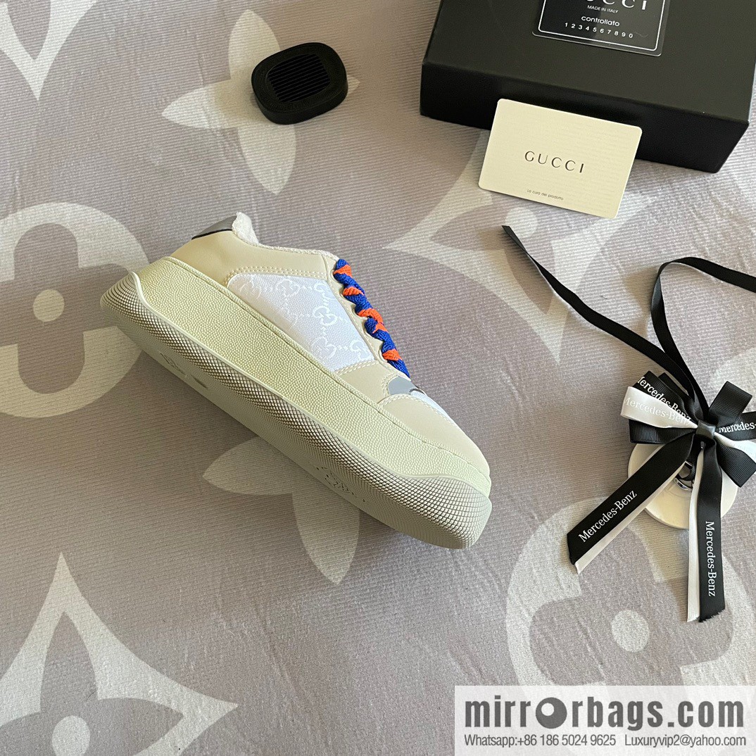 🐰🐰GUCCI Gucci 2023 Gucci ribbon platform dirty shoes, Gucci Mac 90 casual series