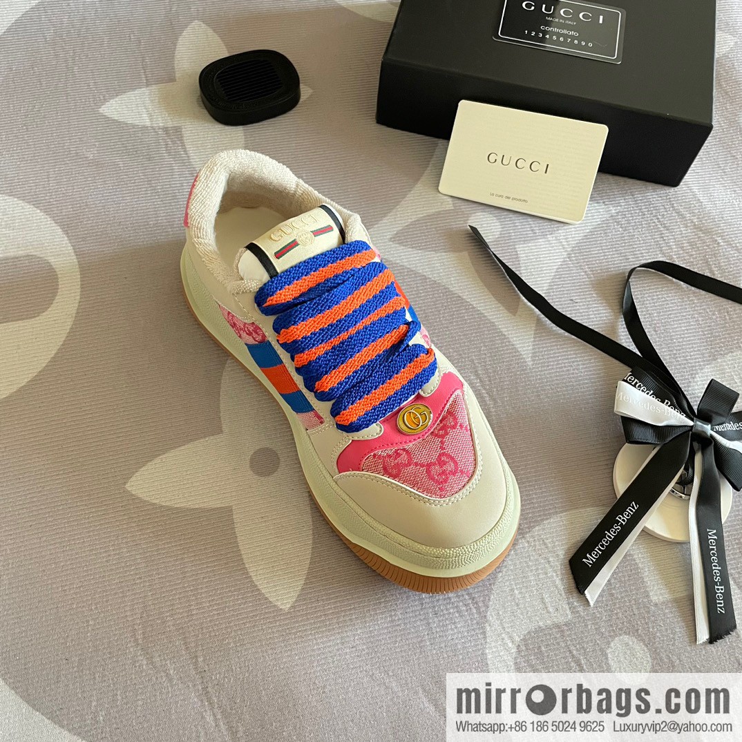 🐰🐰GUCCI Gucci 2023 Gucci ribbon platform dirty shoes, Gucci Mac 90 casual series