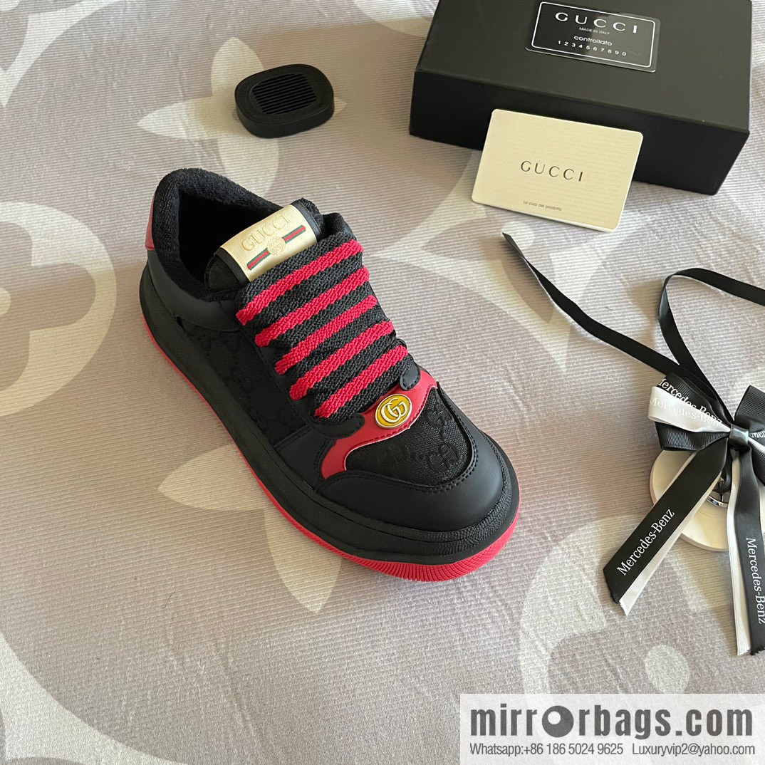 🐰🐰GUCCI Gucci 2023 Gucci ribbon platform dirty shoes, Gucci Mac 90 casual series