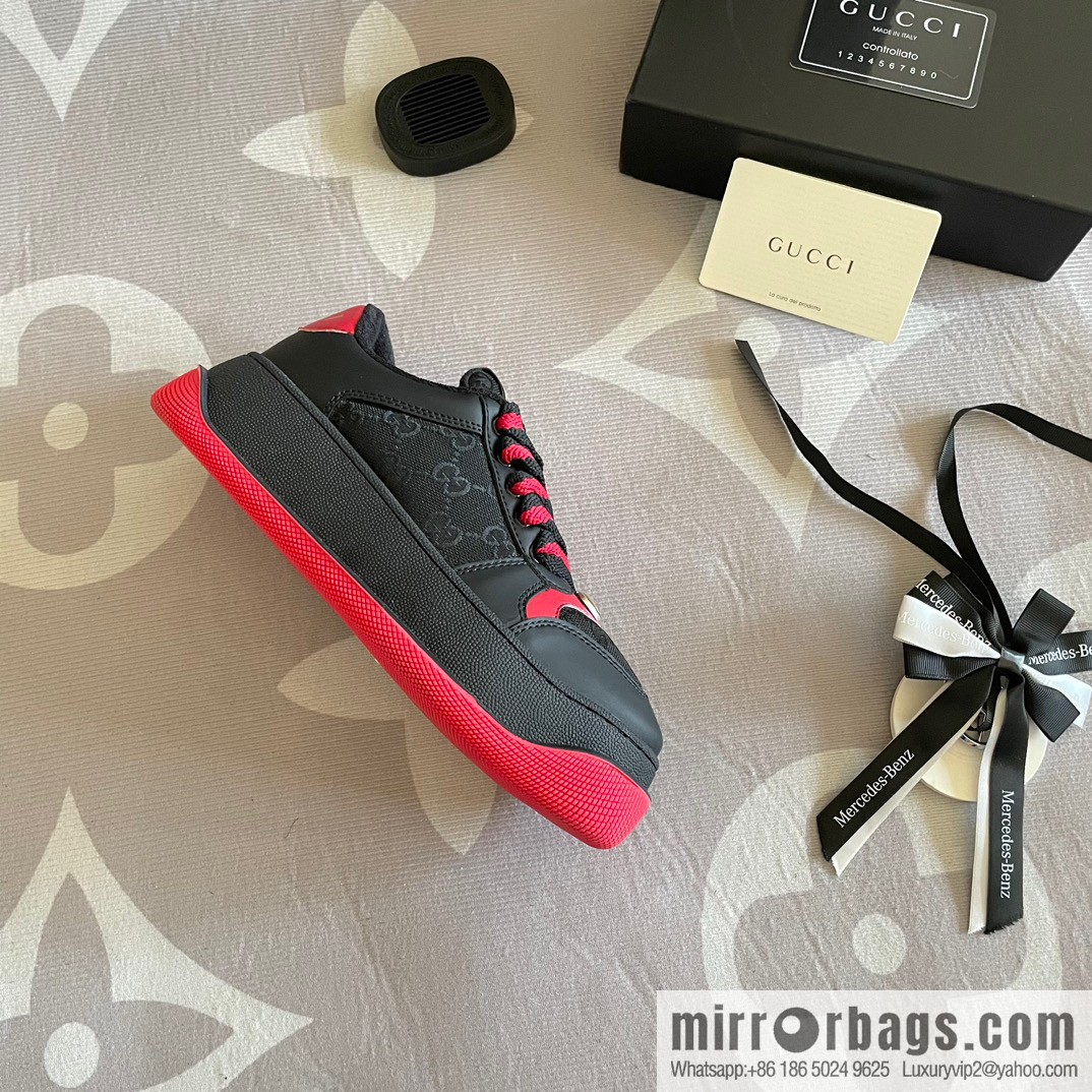 🐰🐰GUCCI Gucci 2023 Gucci ribbon platform dirty shoes, Gucci Mac 90 casual series