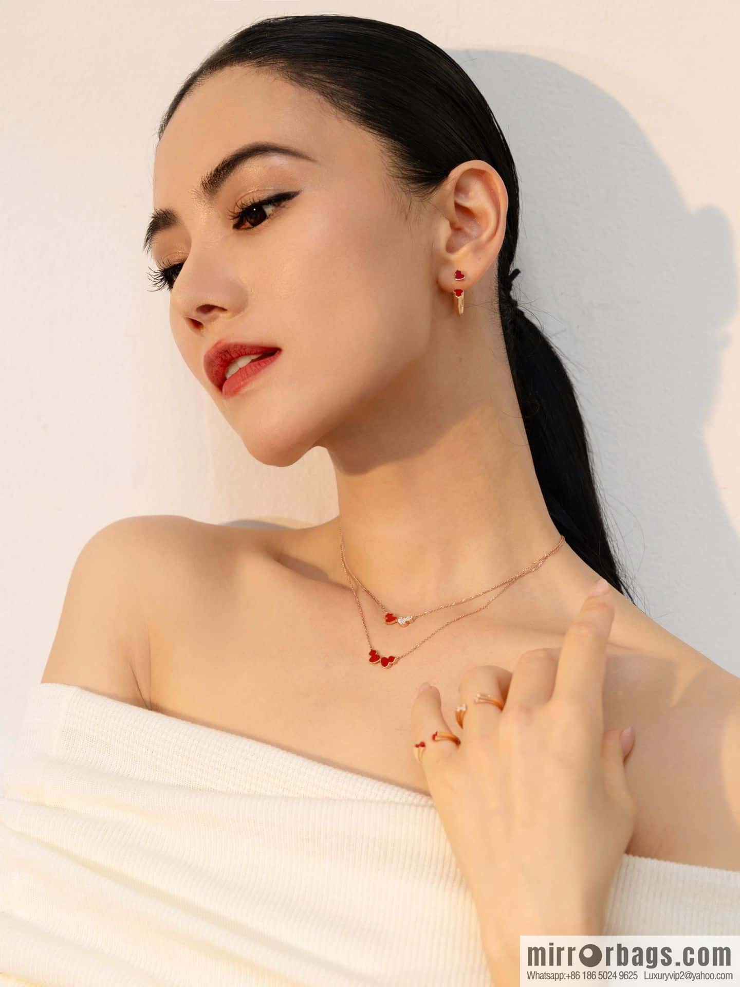 Qeelin Kirin Wulu Rose Gold HyCeram ® Double Gourd Bracelet