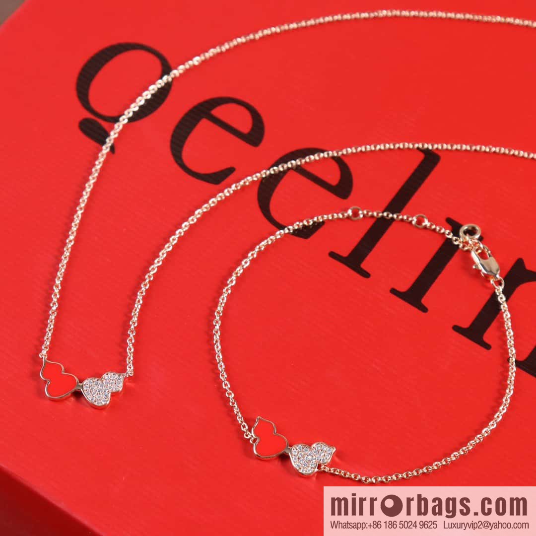 Qeelin Kirin Wulu Rose Gold HyCeram ® Double Gourd Bracelet