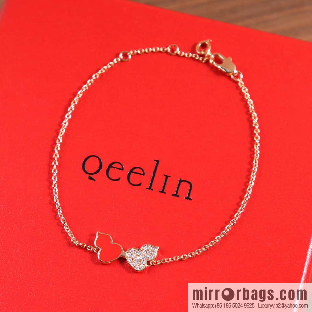 Qeelin Kirin Wulu Rose Gold HyCeram ® Double Gourd Bracelet