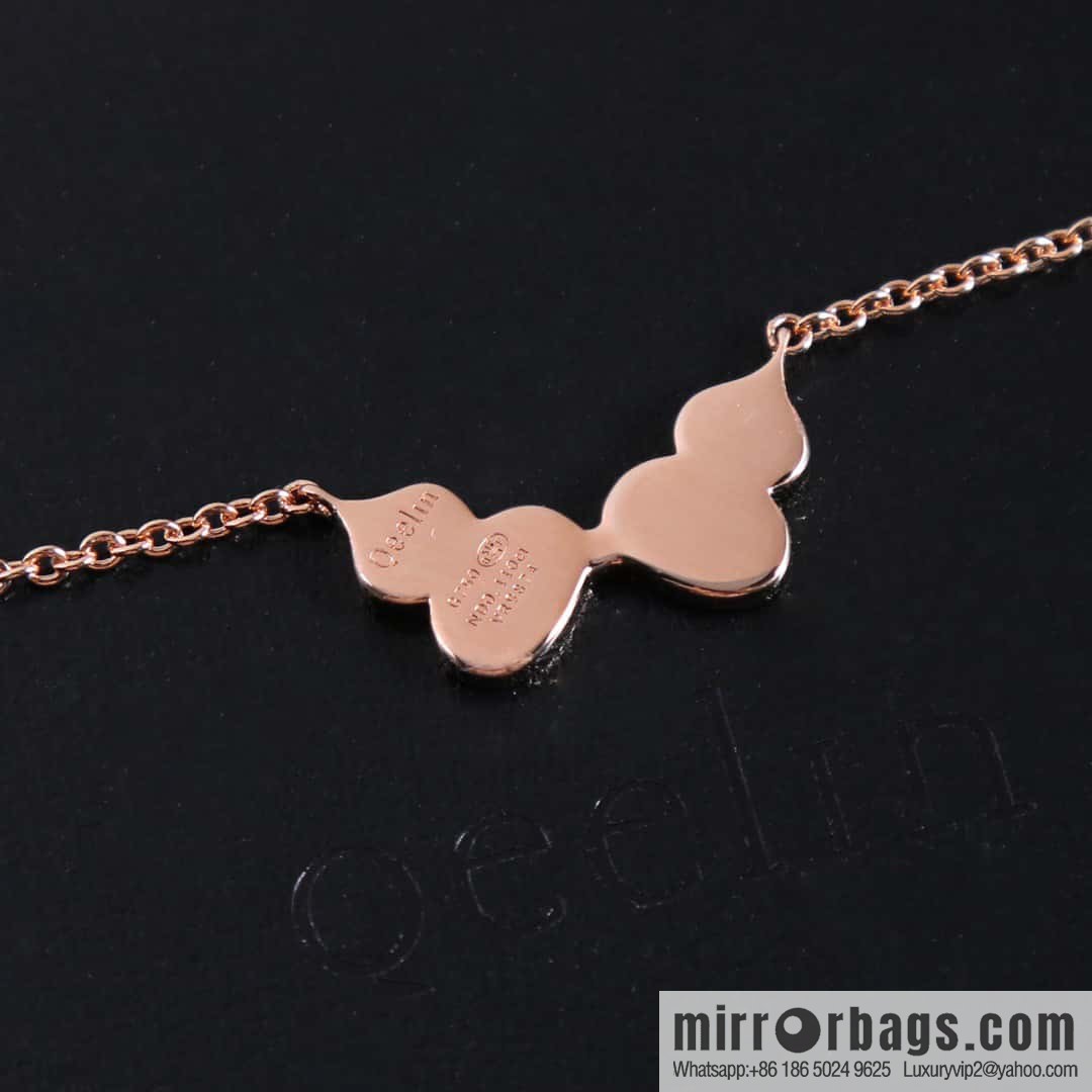 Qeelin Kirin Wulu Rose Gold HyCeram ® Double Gourd Bracelet