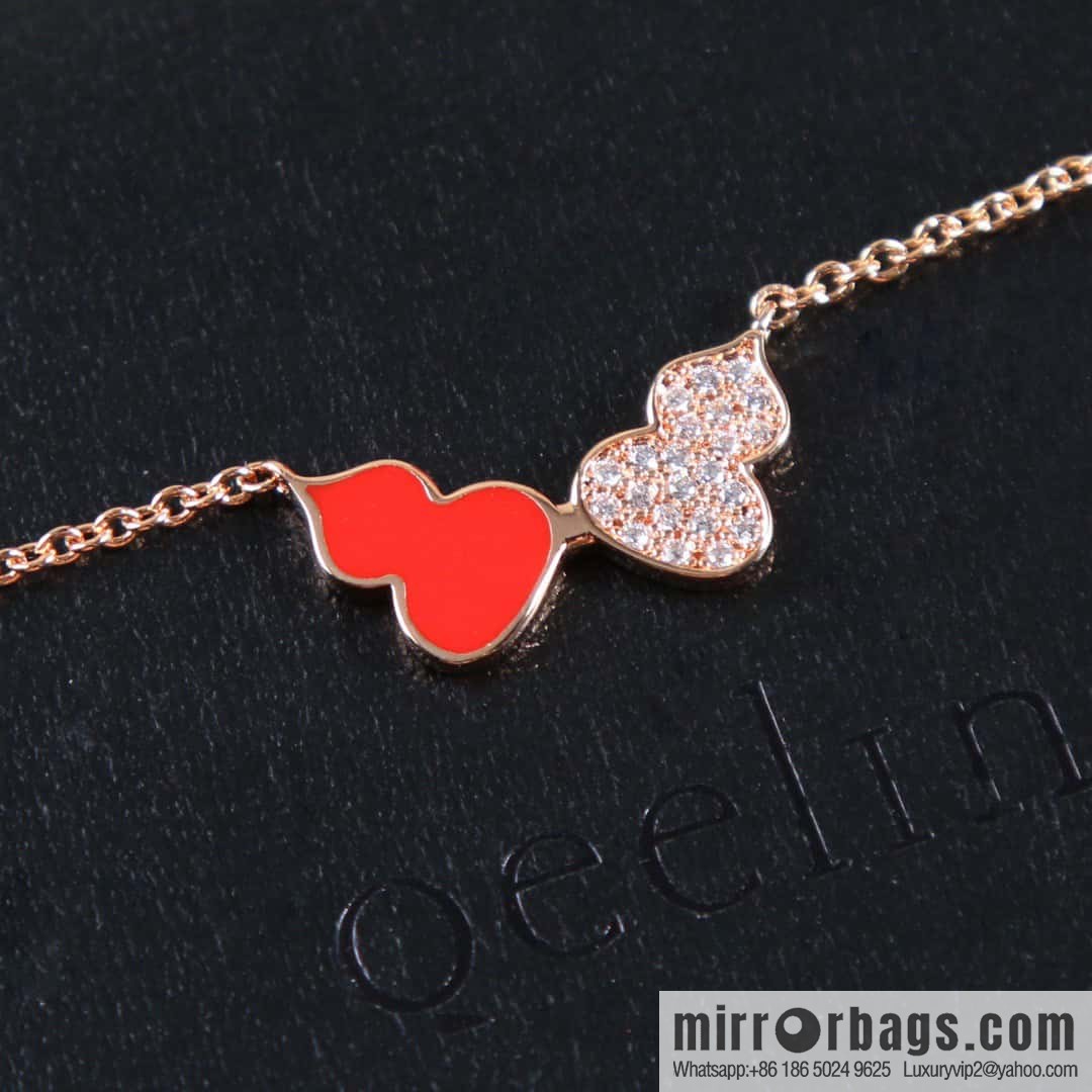 Qeelin Kirin Wulu Rose Gold HyCeram ® Double Gourd Bracelet