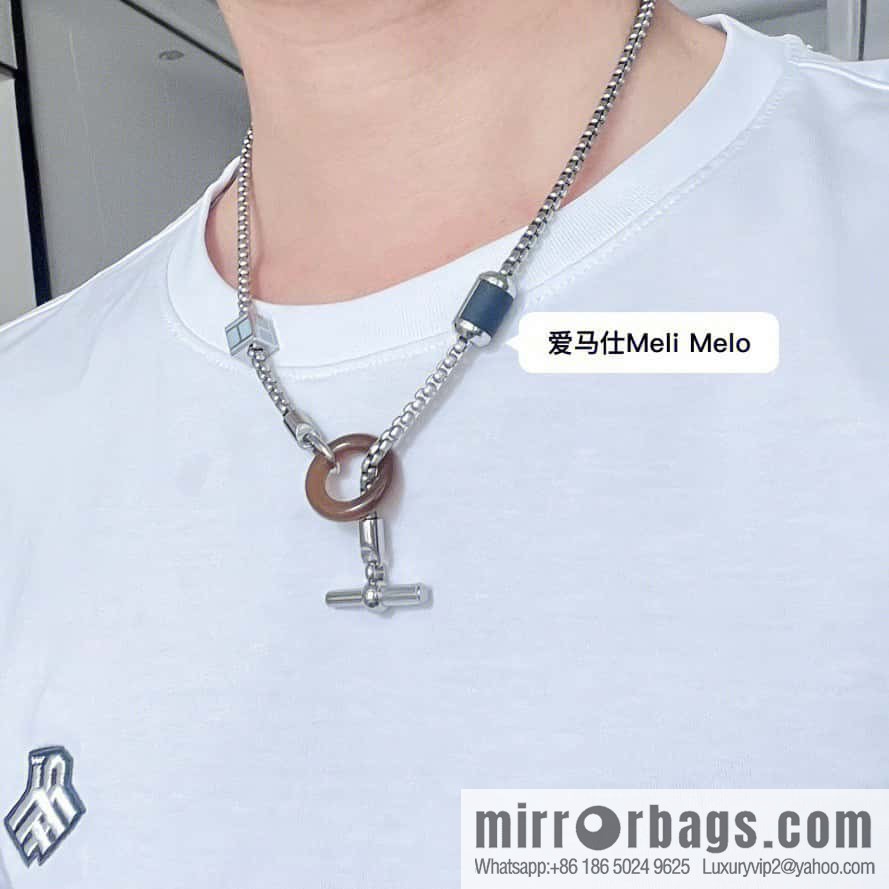 Hermès necklace, bracelet HERMES meli-melo horn ring necklace