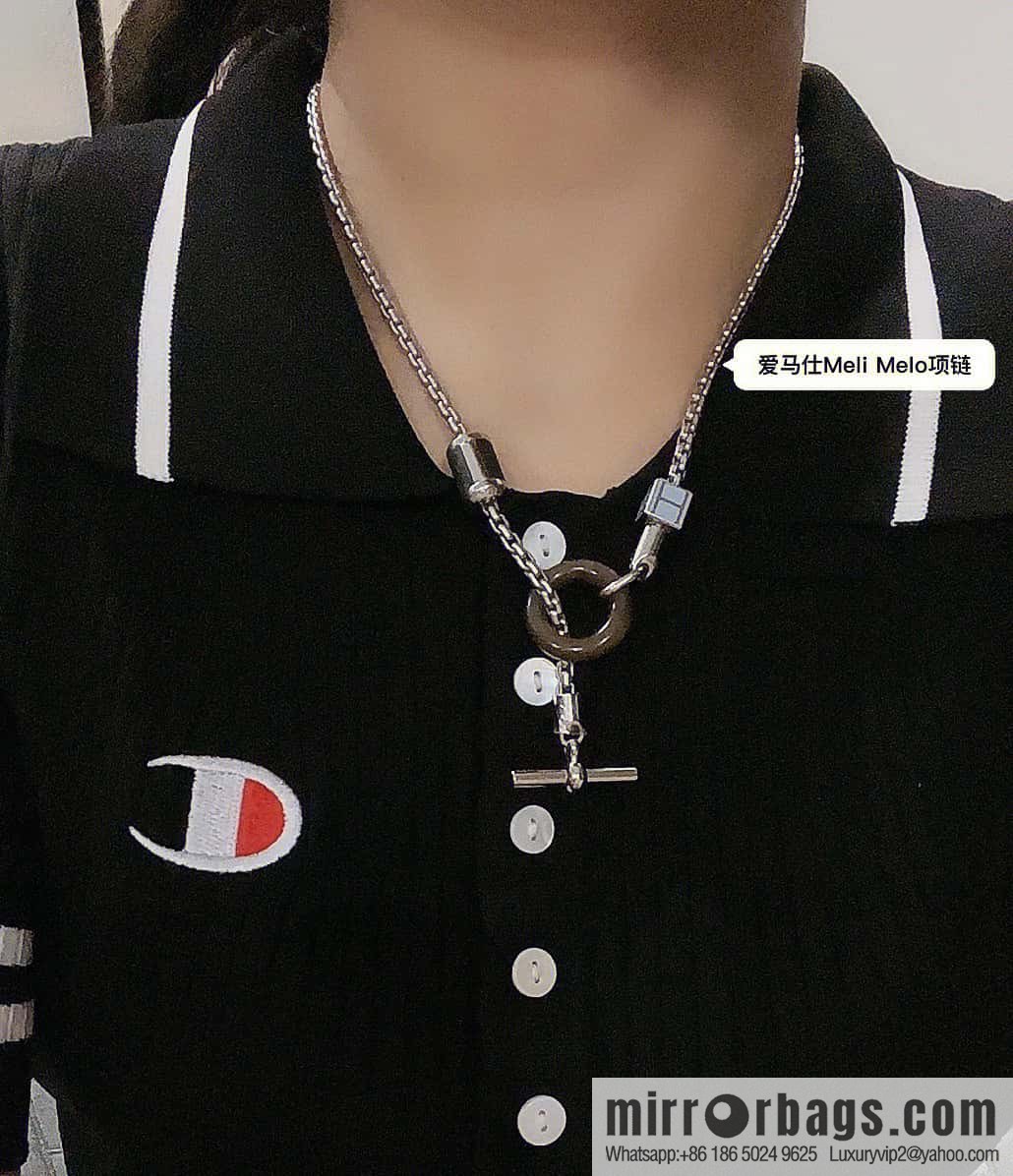 Hermès necklace, bracelet HERMES meli-melo horn ring necklace