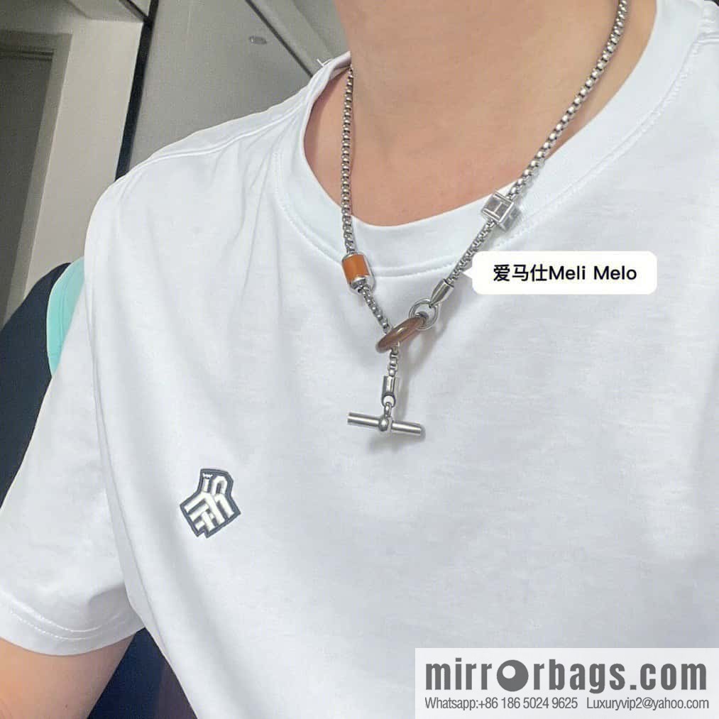 Hermès necklace, bracelet HERMES meli-melo horn ring necklace