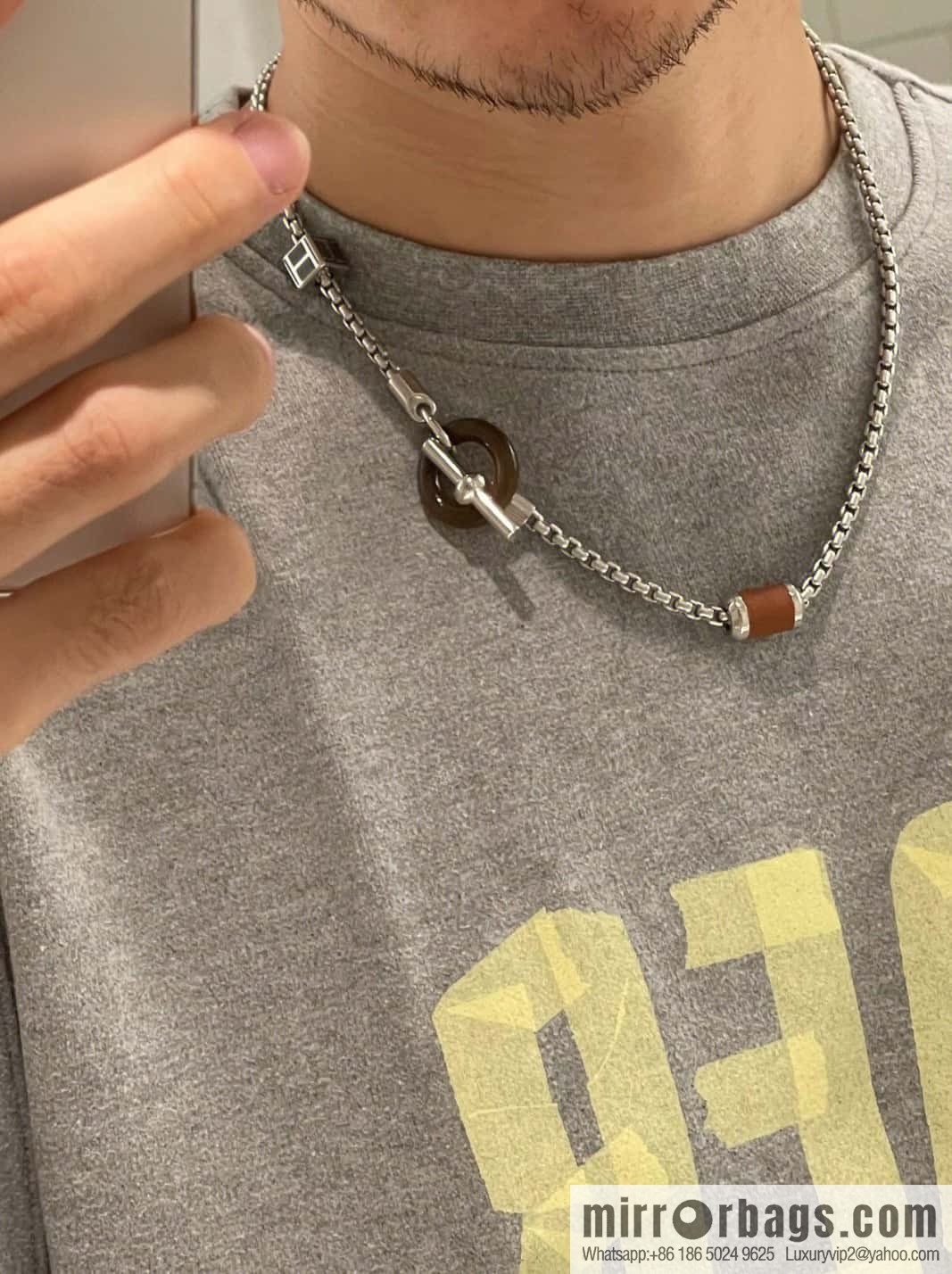 Hermès necklace, bracelet HERMES meli-melo horn ring necklace