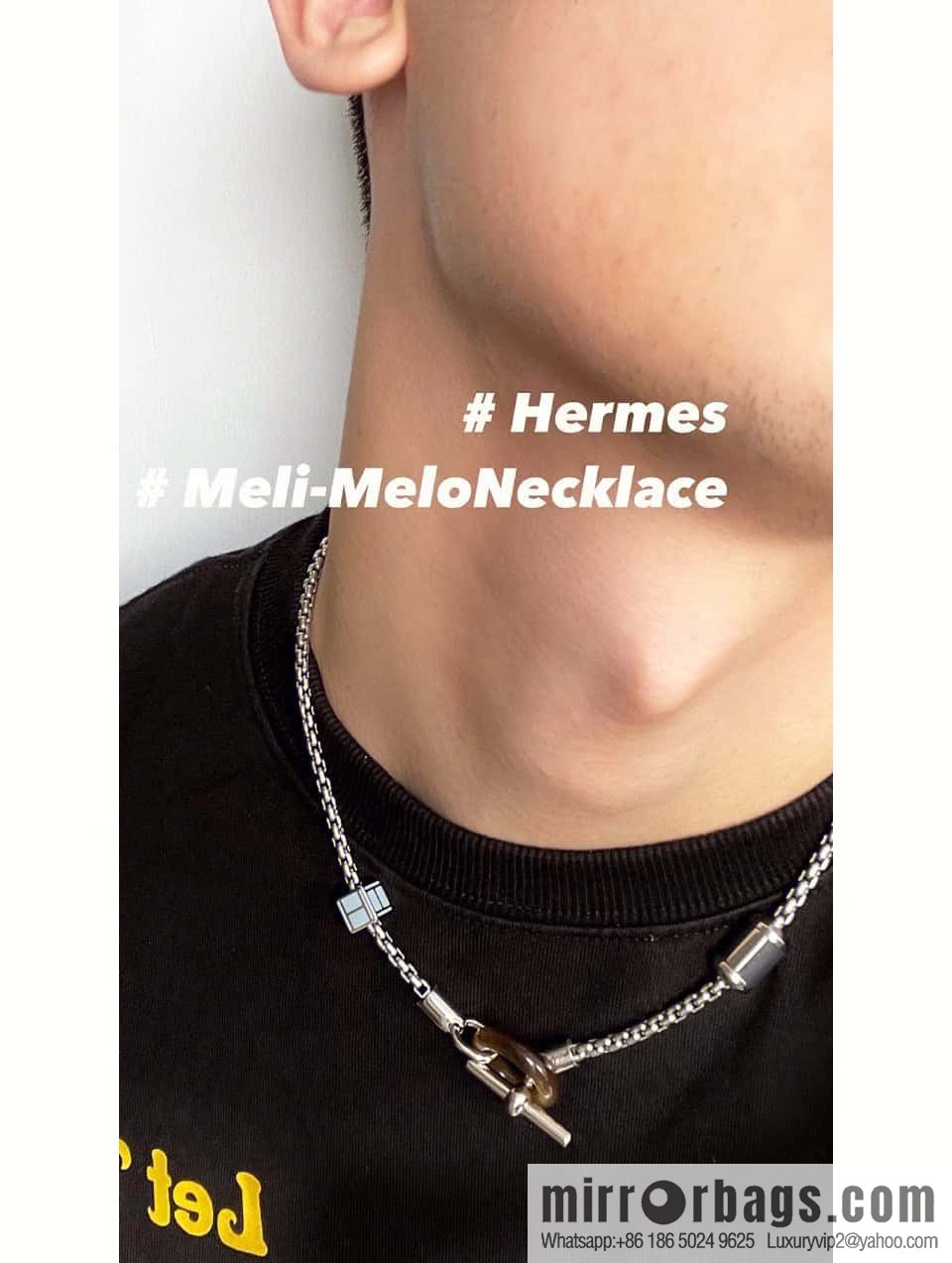 Hermès necklace, bracelet HERMES meli-melo horn ring necklace