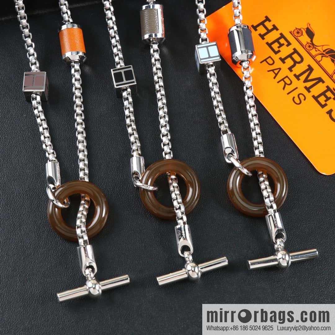 Hermès necklace, bracelet HERMES meli-melo horn ring necklace