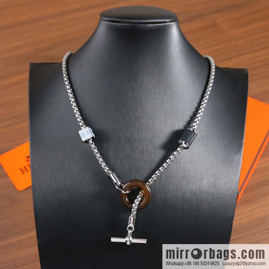 Hermès necklace, bracelet HERMES meli-melo horn ring necklace