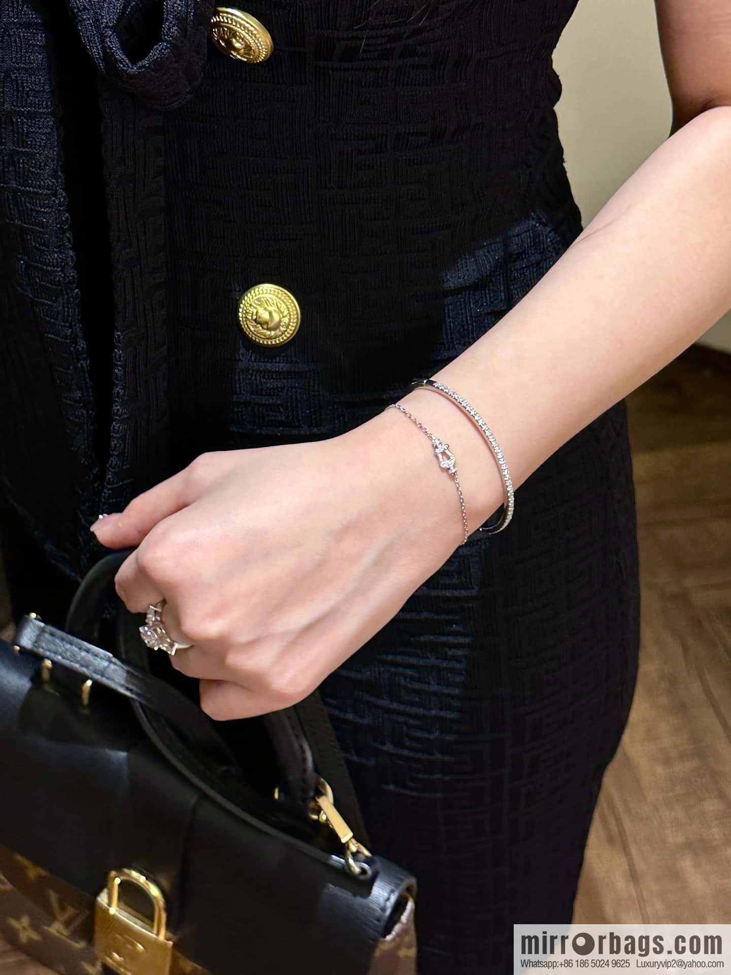 ☀️Fred Fred full diamond horseshoe bracelet  ☀️