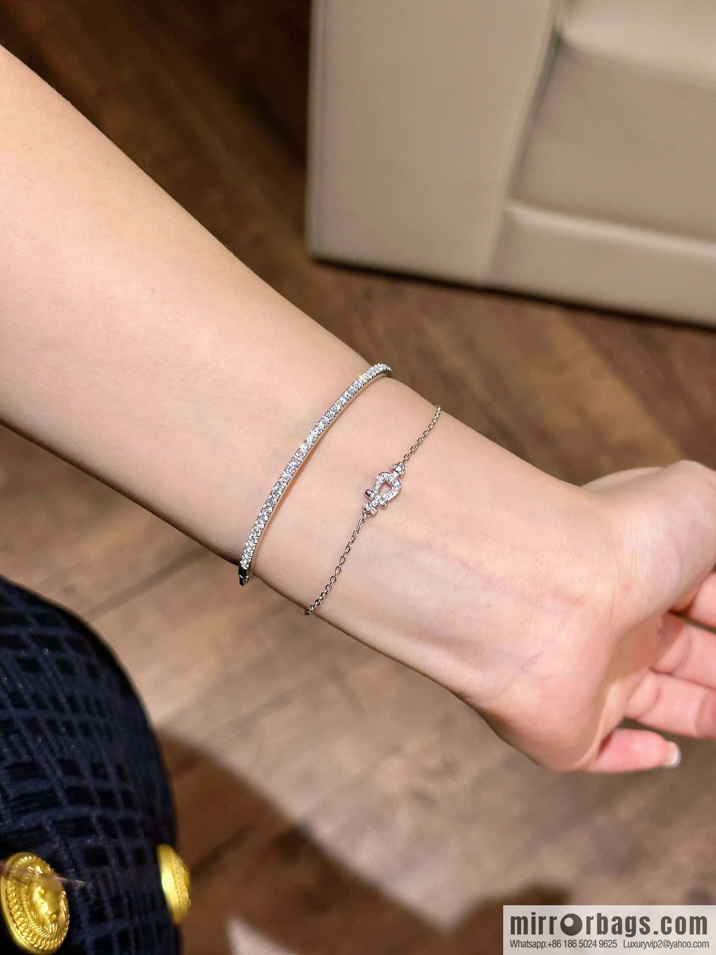 ☀️Fred Fred full diamond horseshoe bracelet  ☀️