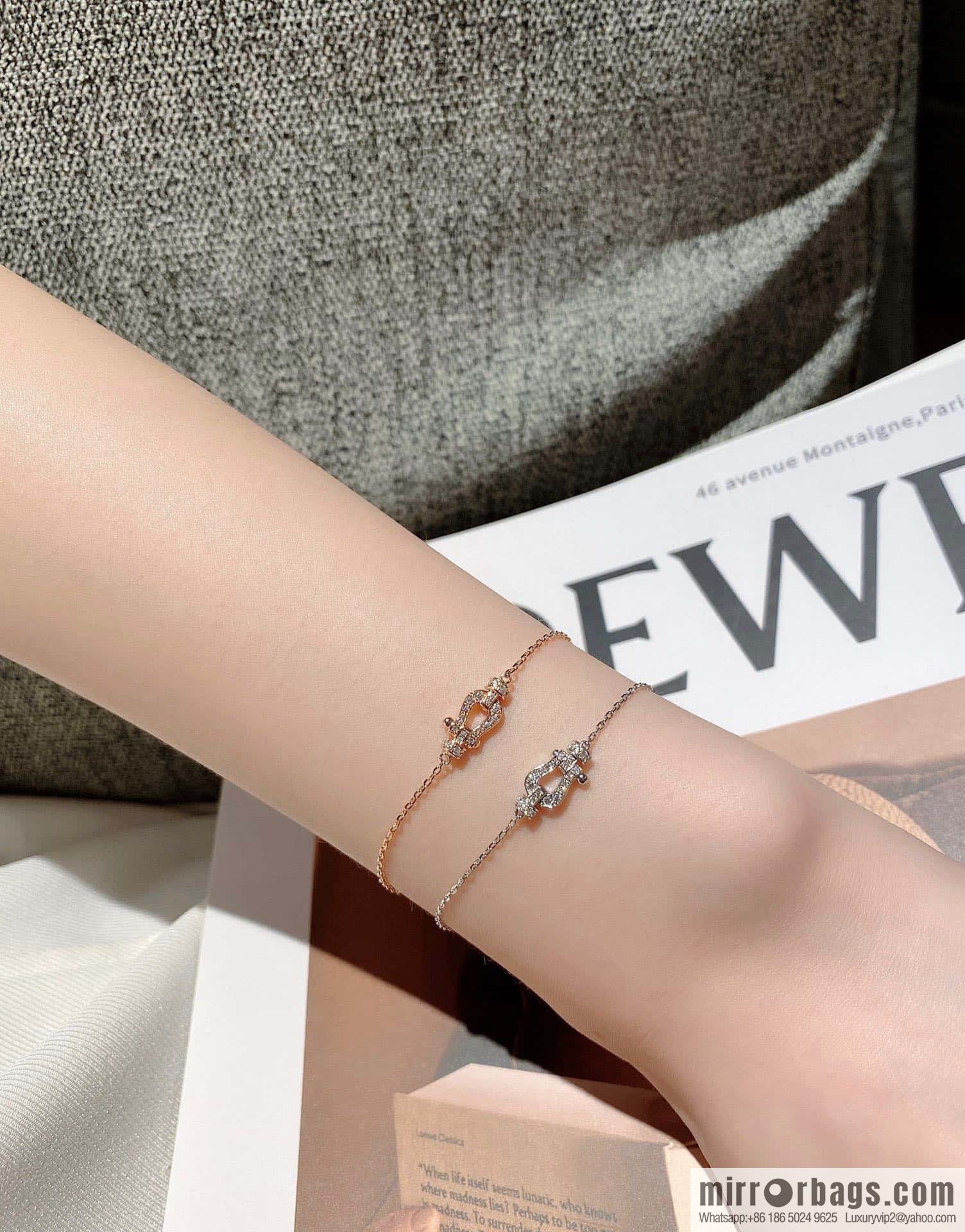 ☀️Fred Fred full diamond horseshoe bracelet  ☀️