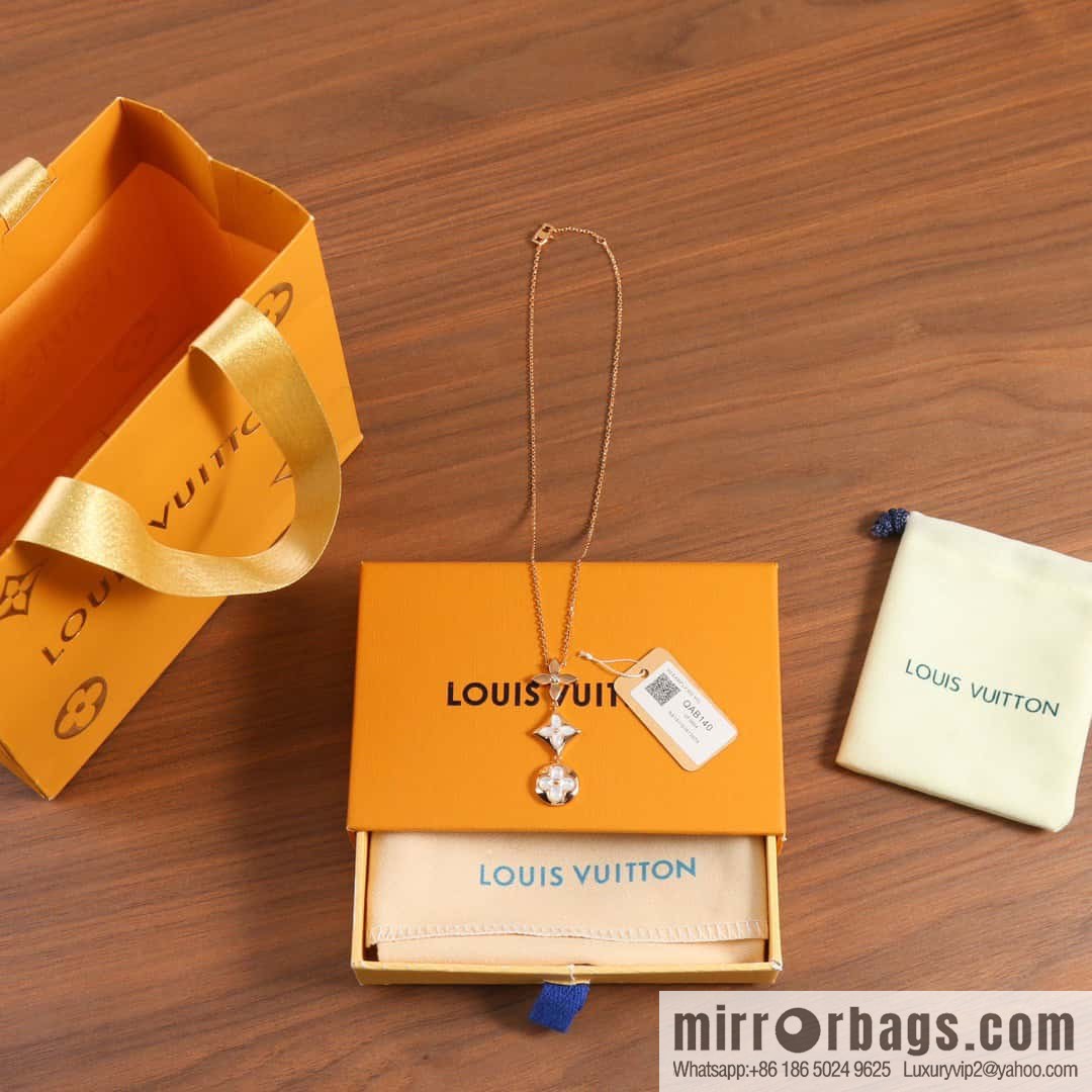 New Q94262 Louis Vuitton LV COLOR BLOSSOM Rhombus Shell Necklace