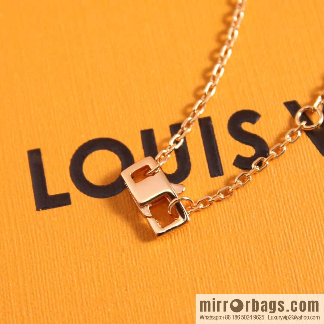 New Q94262 Louis Vuitton LV COLOR BLOSSOM Rhombus Shell Necklace