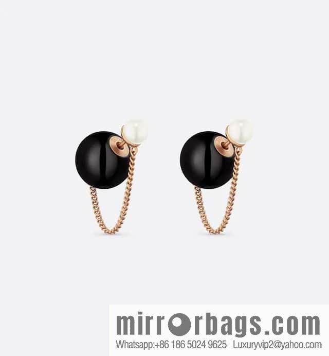 New ☑️ DIOR black pearl stud earrings