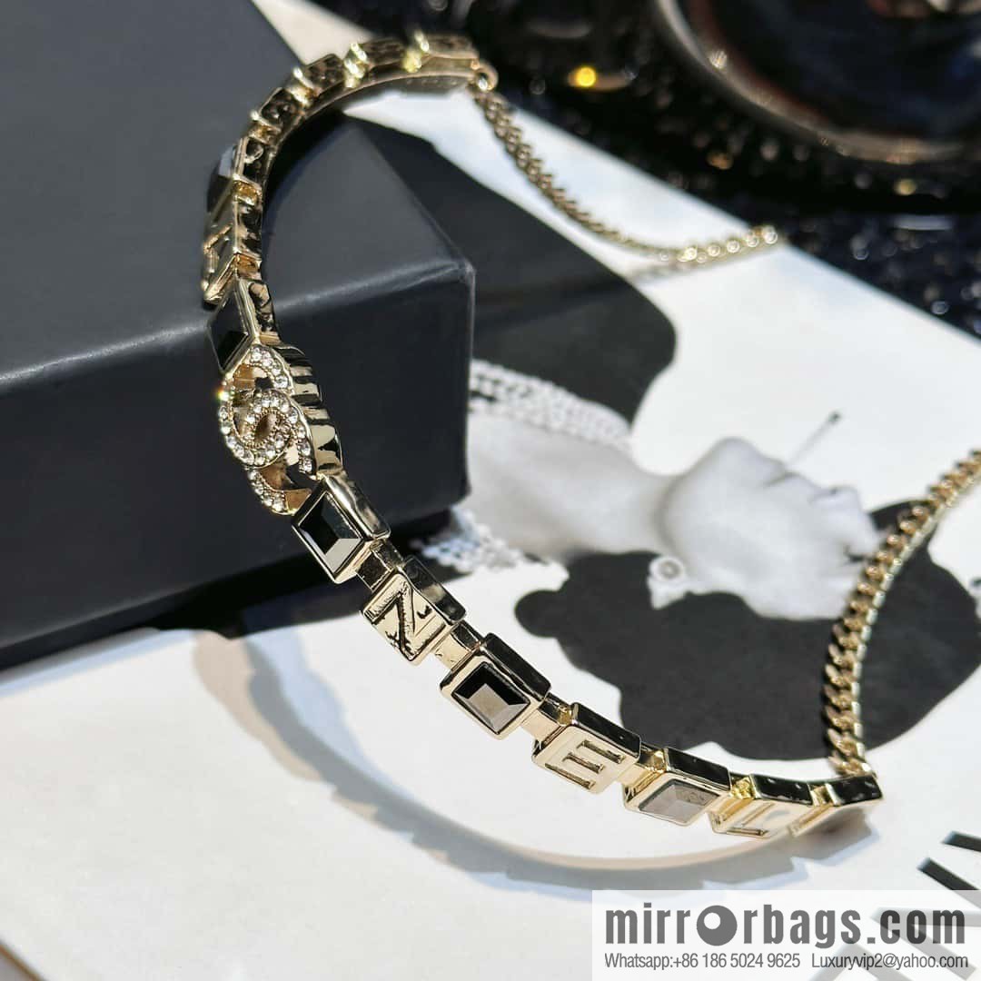 ☀️New ☑️ Chanel Double C Square Diamond Collar Necklace ☀️