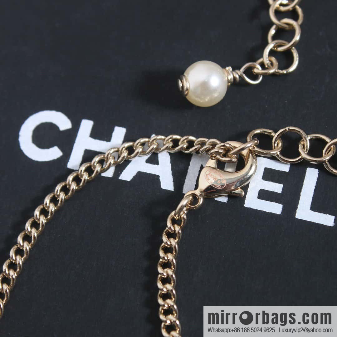 ❗️New ❗️ Chanel necklace ☀️ new ☑️ Chanel double c pink diamond twist necklace ☀️