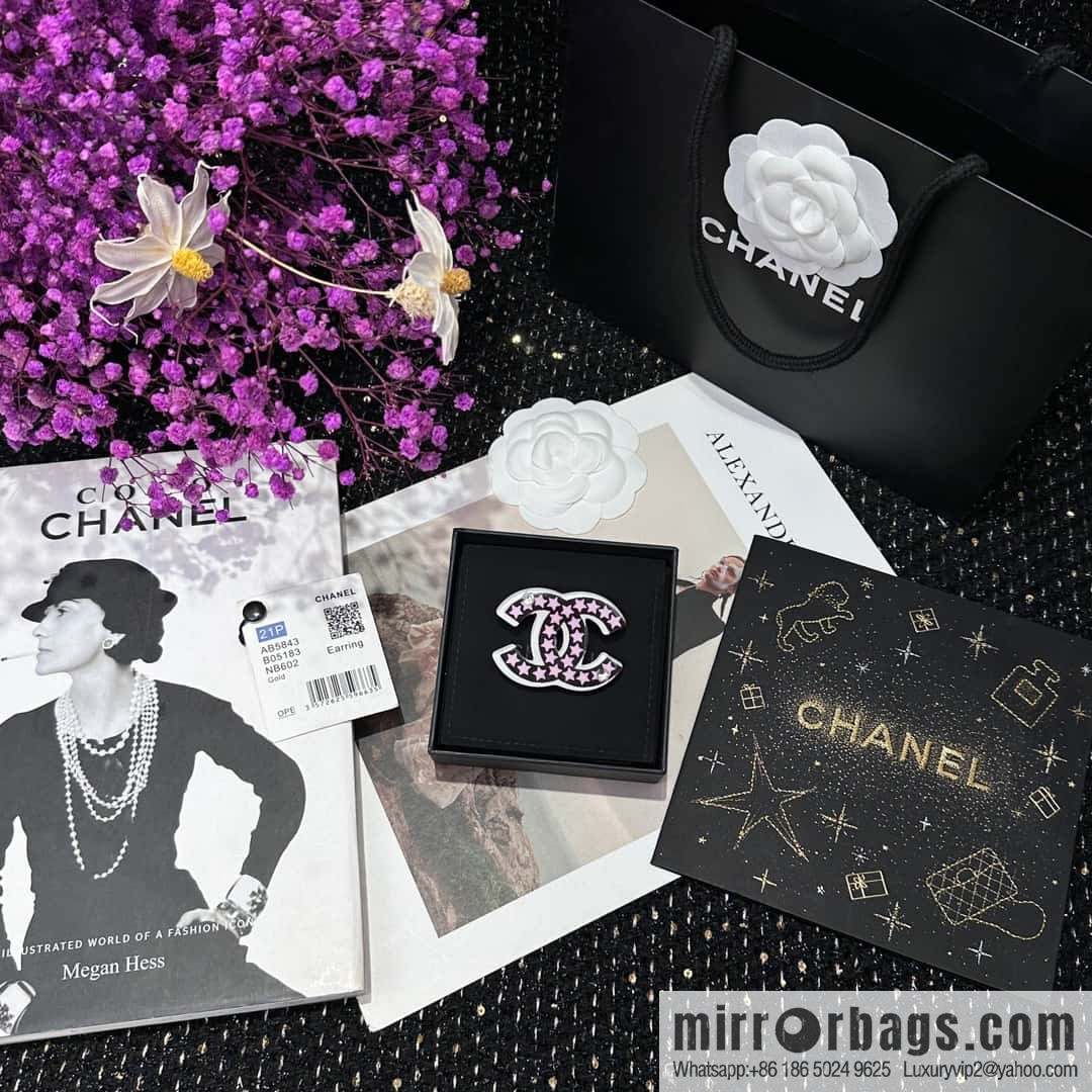 ☀️New ☑️ Chanel Double C Pentagram ⭐ Star Brooch ☀️