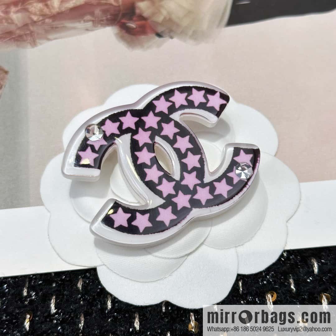 ☀️New ☑️ Chanel Double C Pentagram ⭐ Star Brooch ☀️