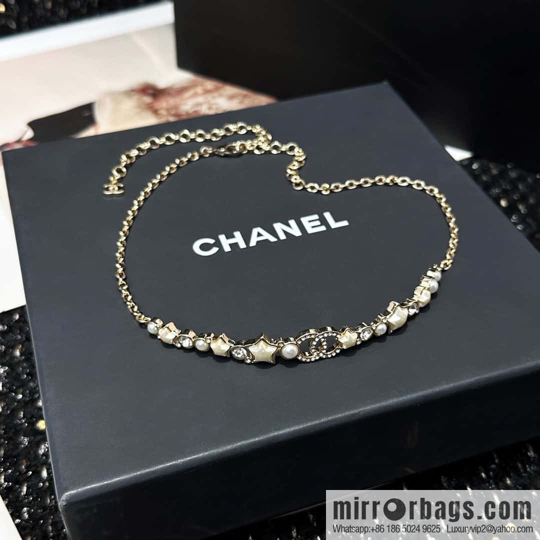 ☀️Original order ☀️ new ☑️ Chanel double C five-pointed star ⭐ star pearl necklace ☀️