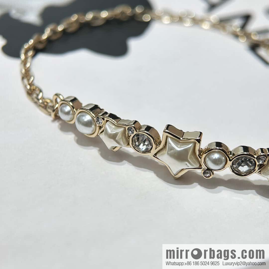 ☀️Original order ☀️ new ☑️ Chanel double C five-pointed star ⭐ star pearl necklace ☀️