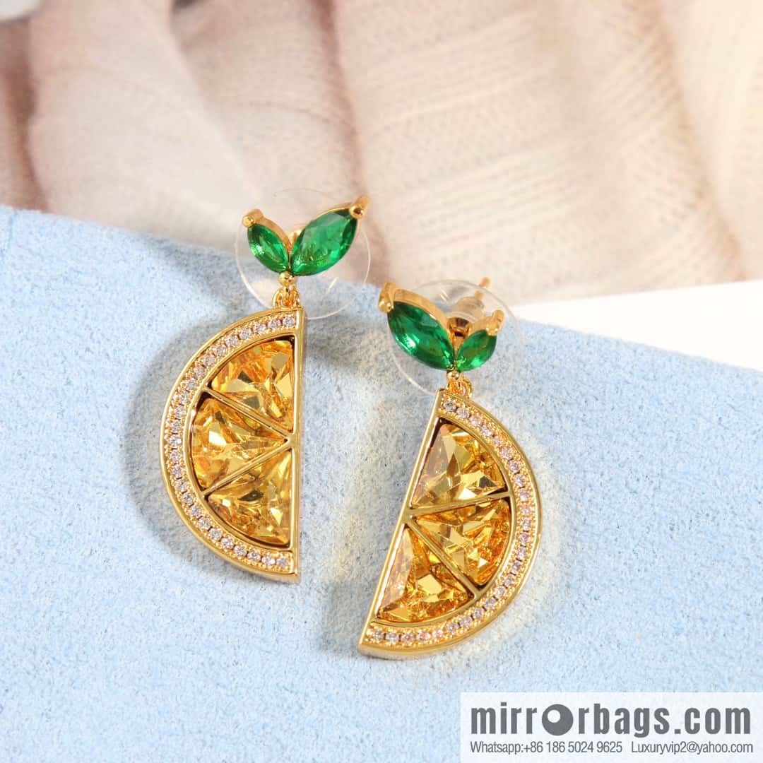 ☀️ HEFANG lemon crystal earrings