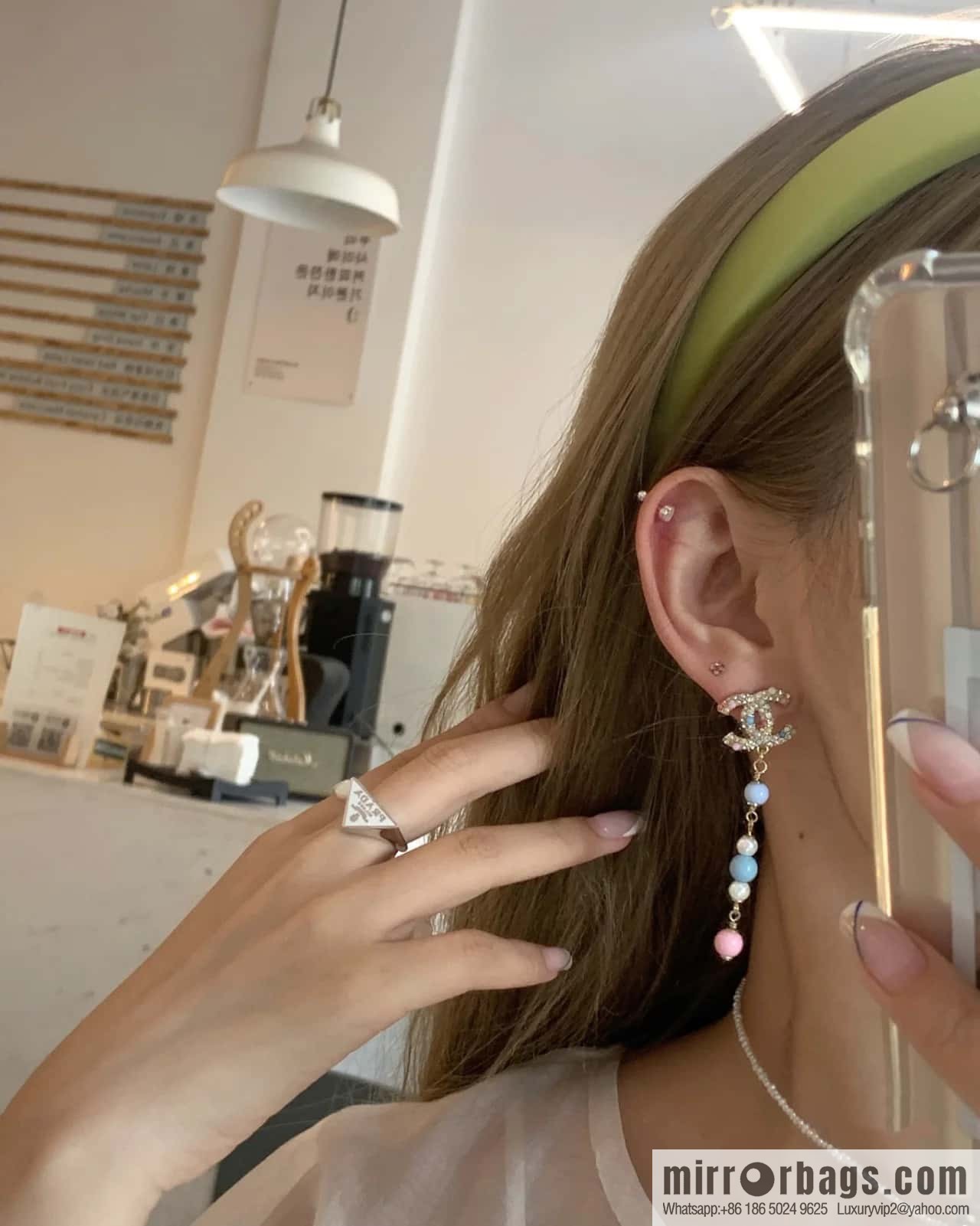 ☀️Prada triangle mark, open ring ☀️