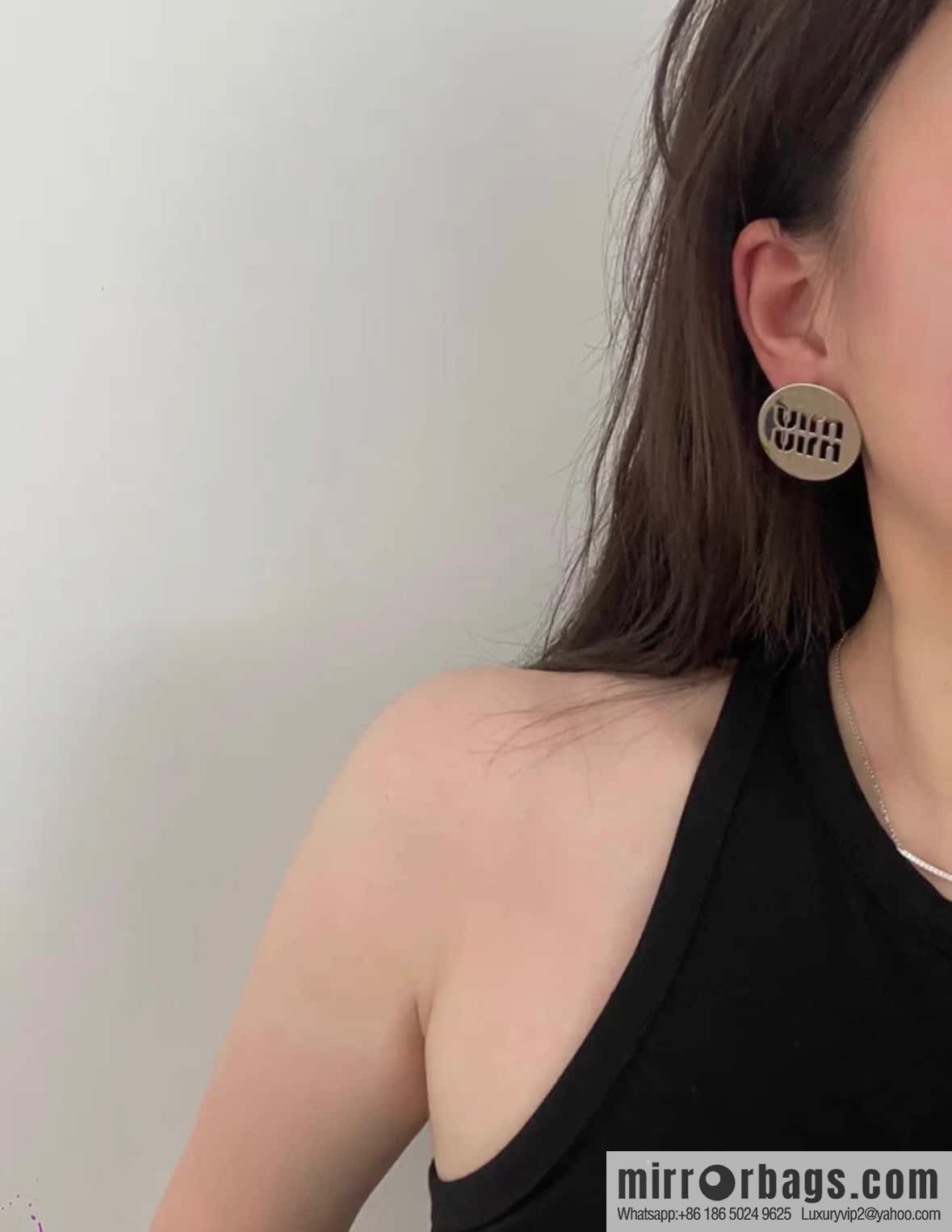 ❗️New ❗️ MIU MIU Miu Miu Hollow Silver Glossy Earrings