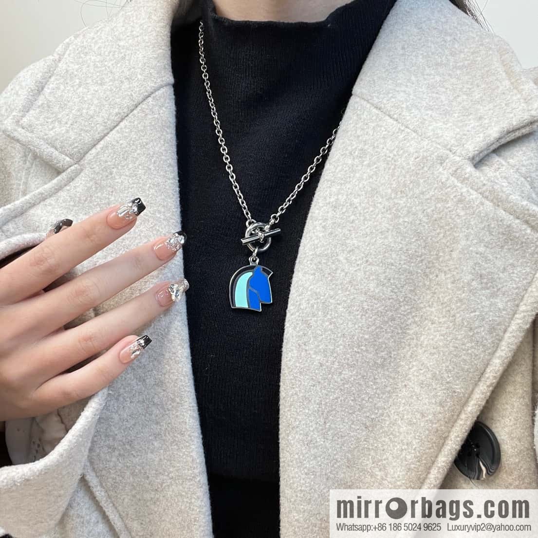 ❗New ❗ ☀ HERMES Helios Cheval Horse Head Necklace ☀