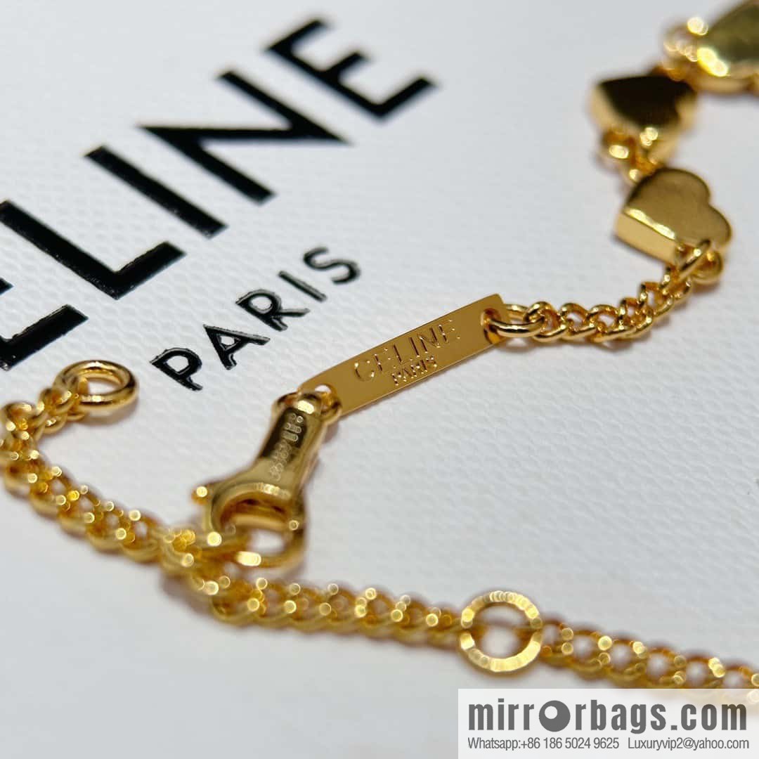 ❗️New ❗️ ☀️ New ☑️ Celine double peach heart love ❤️ bracelet ☀️