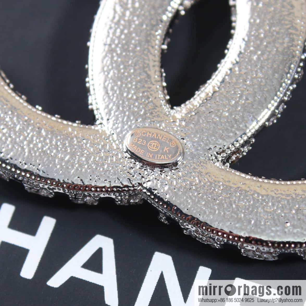☀️New ☑️ Chanel Double C Pentagram ⭐ Stars Full Diamond Brooch ☀️