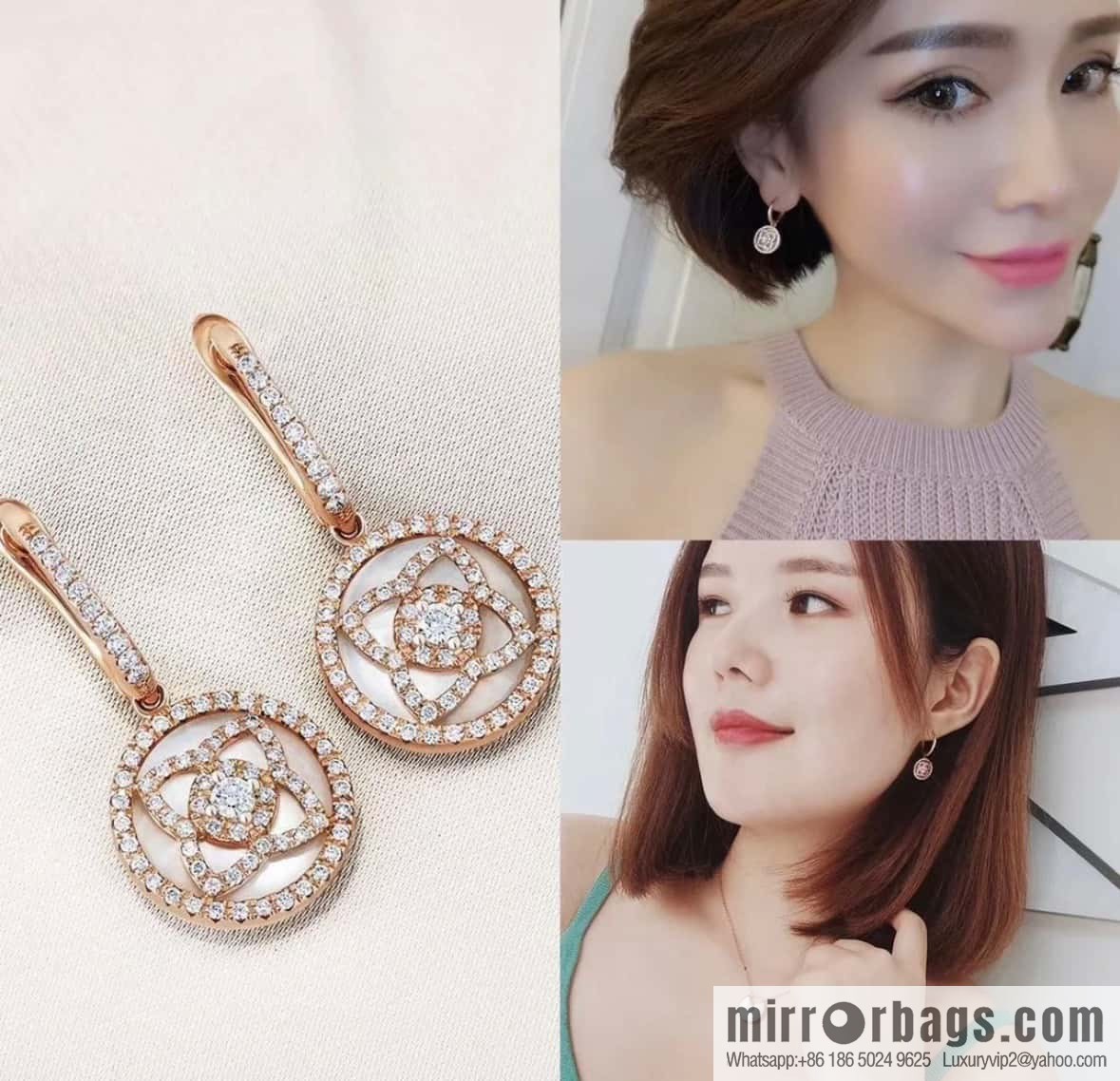 ❗️New ❗️ New ☑️ De Beers De Beers mini lotus white shell lotus stud earrings