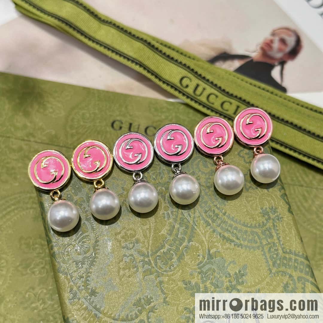 ❗️New ❗️ ☀ original order ☀ new Gucci Gucci double G pearl stud earrings☀