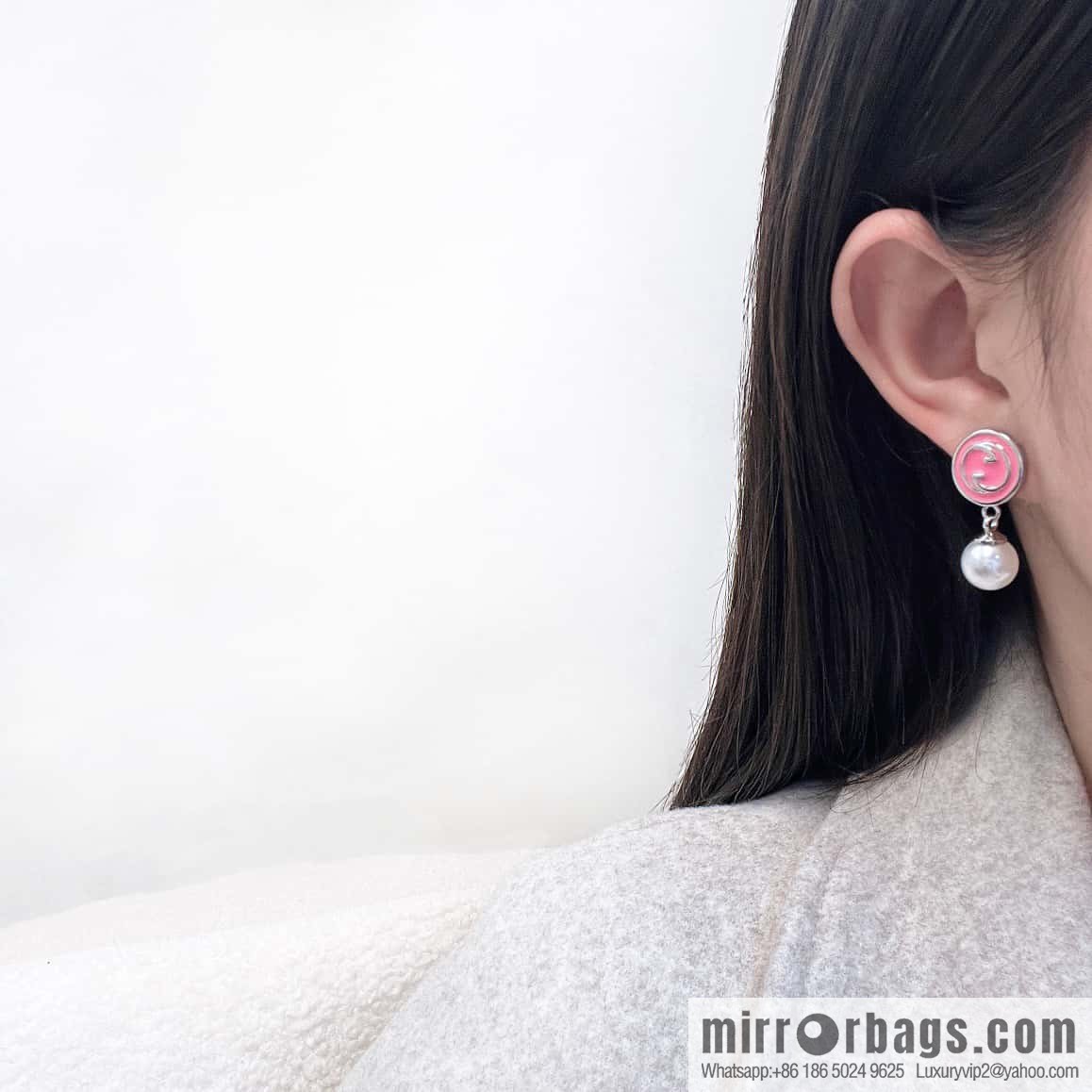❗️New ❗️ ☀ original order ☀ new Gucci Gucci double G pearl stud earrings☀