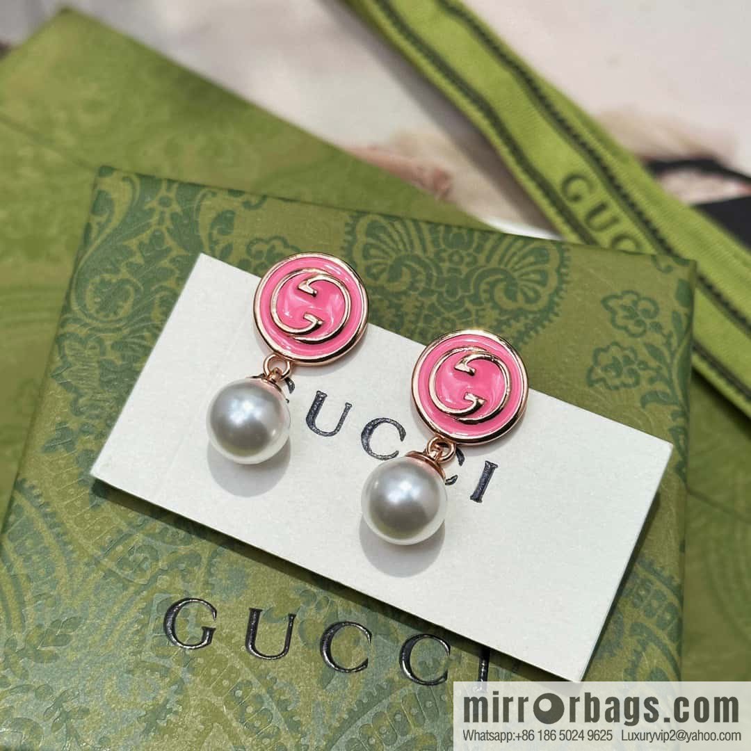 ❗️New ❗️ ☀ original order ☀ new Gucci Gucci double G pearl stud earrings☀