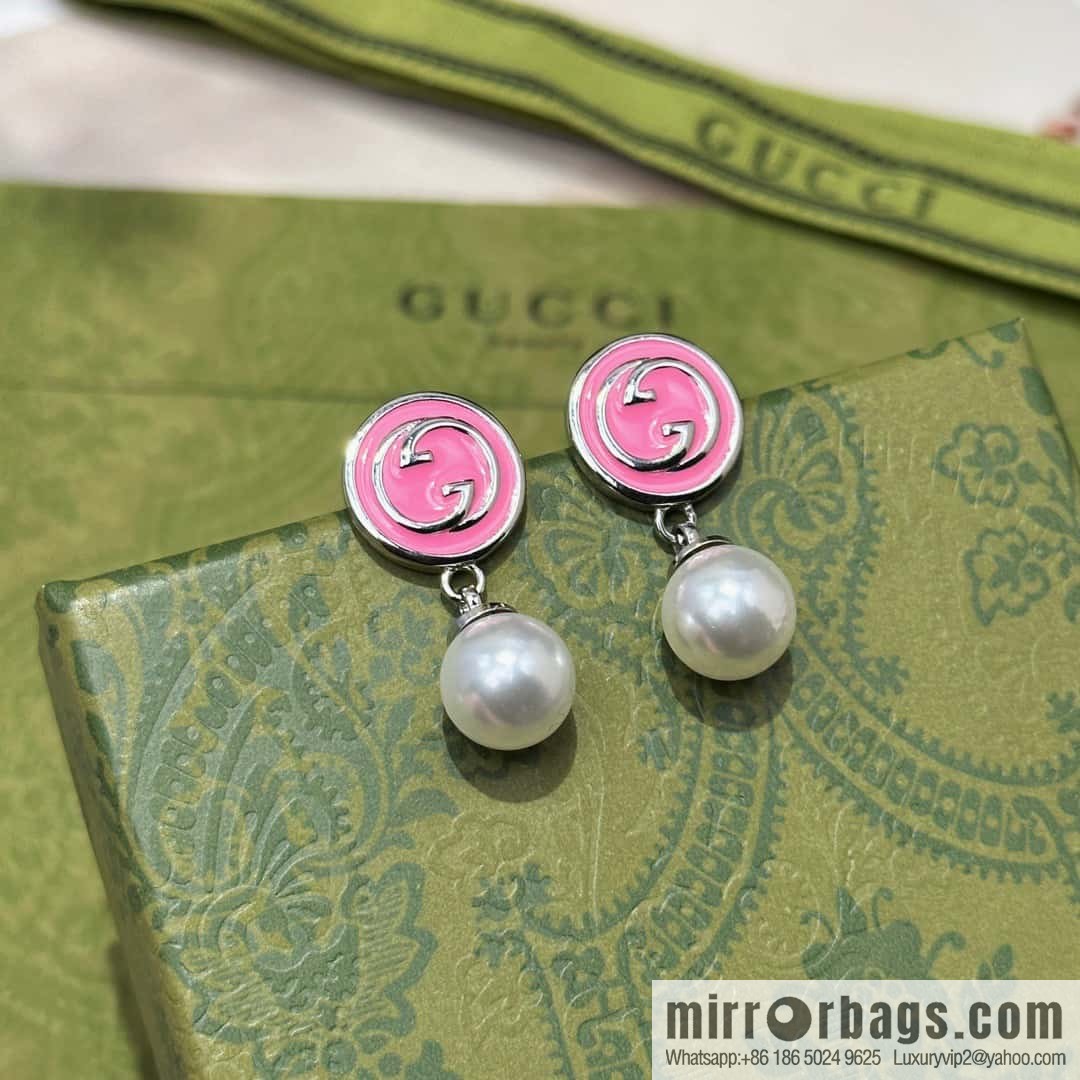 ❗️New ❗️ ☀ original order ☀ new Gucci Gucci double G pearl stud earrings☀