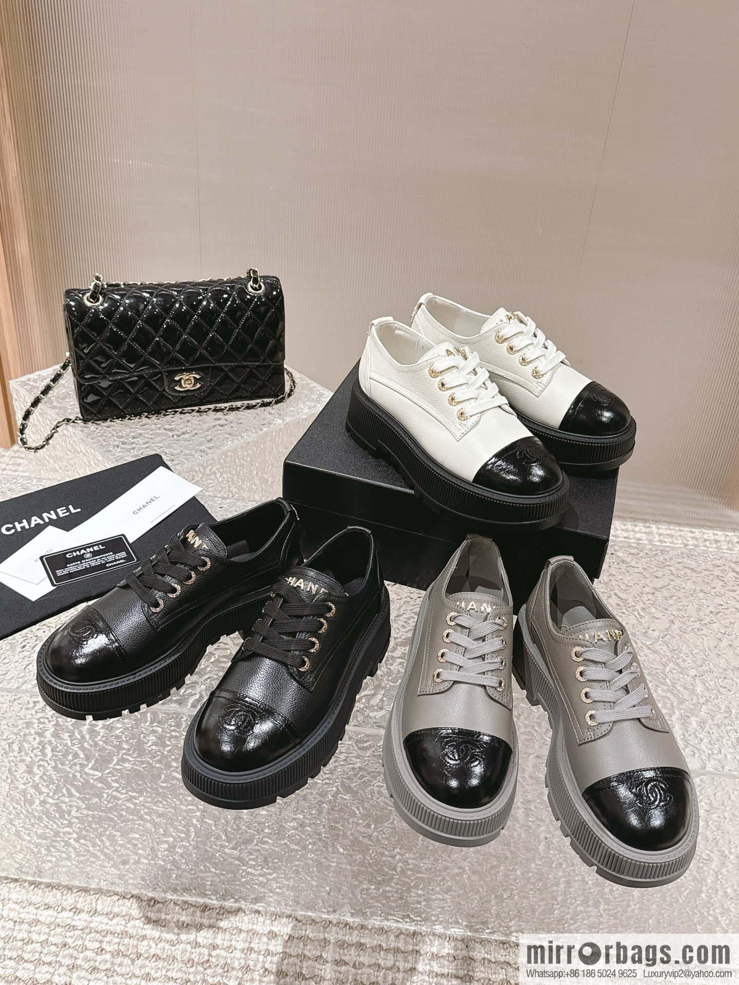 🐰🐰𝐂𝐡*𝐧𝐞𝐥 23 popular [genuine grade] version of the coolest short boots, locomotive boots, loafers