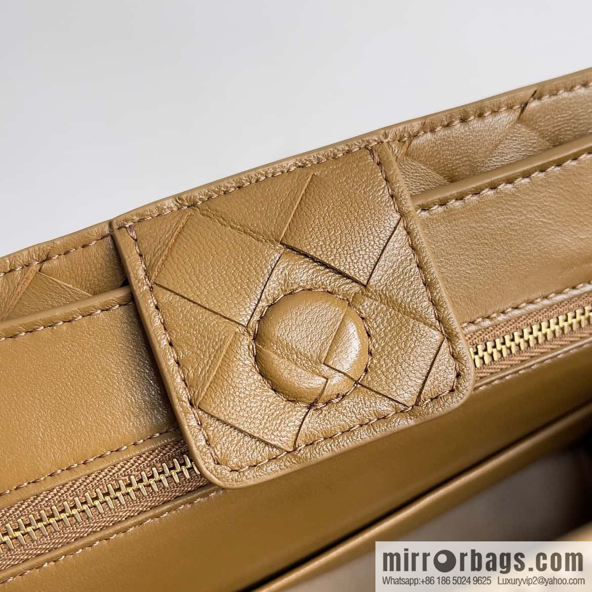 BV's 2023 new Andiamond tote bag small model number: 743568 mustard green.