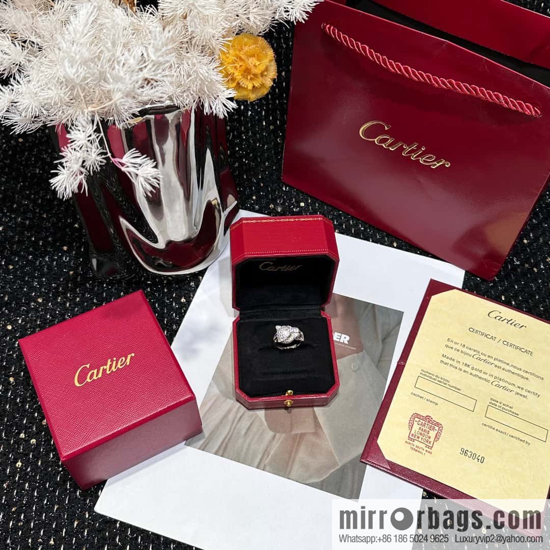 ❗️New ❗️ ☀️ original order ☀️ Cartier PANTHÜRE DECARTIER jungle series full of diamonds leopard ring ☀️