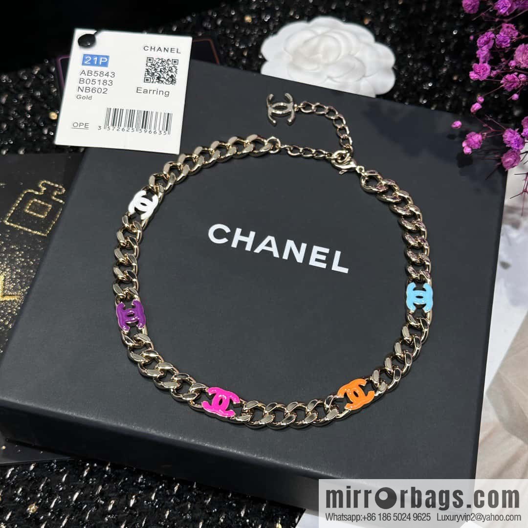❗️New ❗️ Chanel Necklace ☀️ Original Order ☀️ New ☑️ Chanel Color Double C Necklace Necklace ☀️