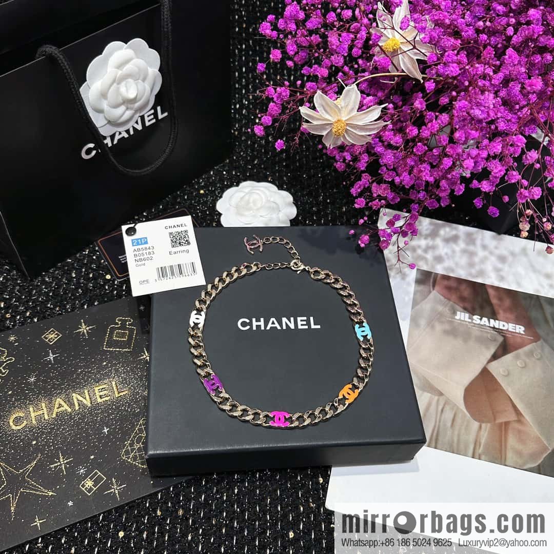 ❗️New ❗️ Chanel Necklace ☀️ Original Order ☀️ New ☑️ Chanel Color Double C Necklace Necklace ☀️