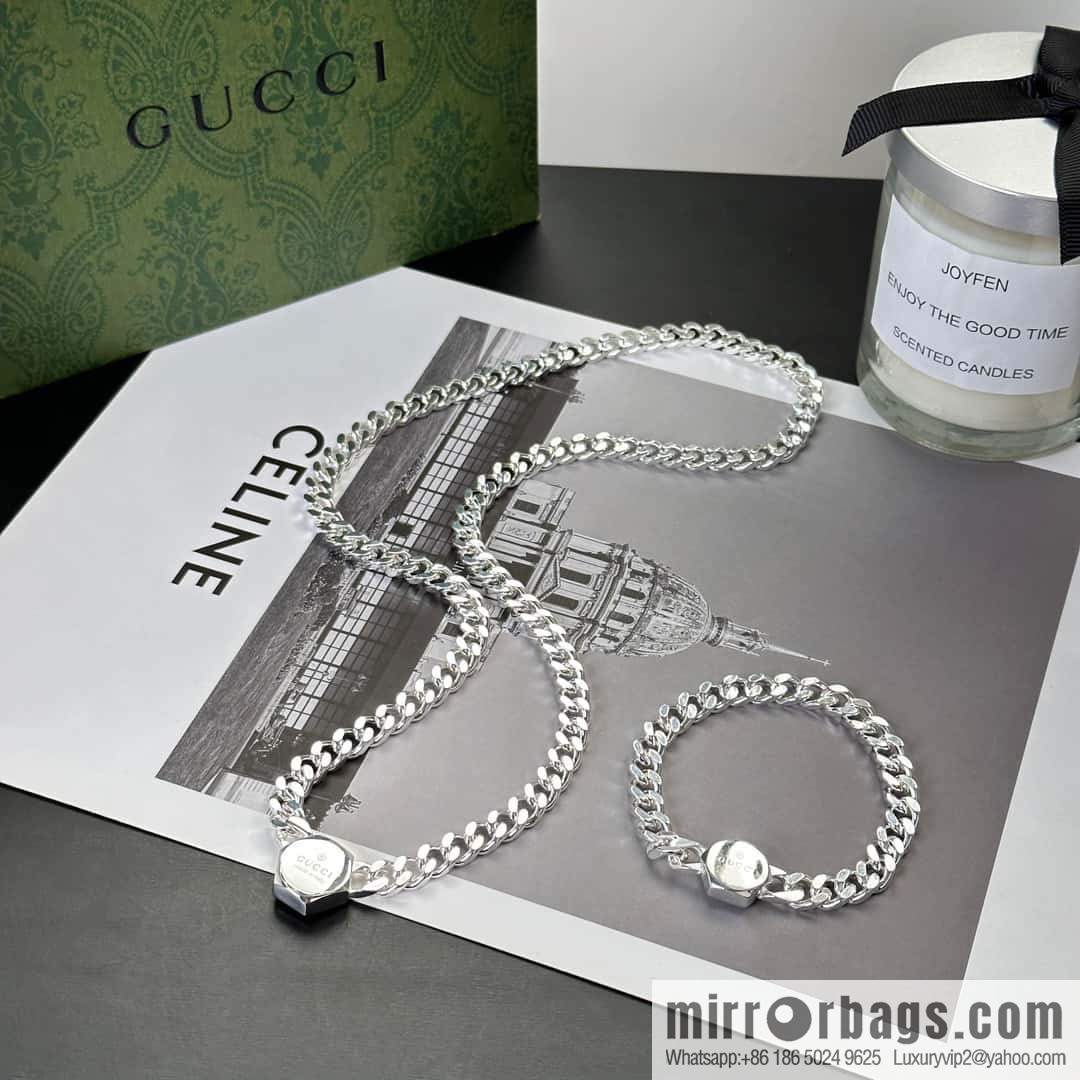 ❗️New ❗️ ☀ new Gucci hexagonal necklace, bracelet ☀️ bracelet size 18 20 22cm