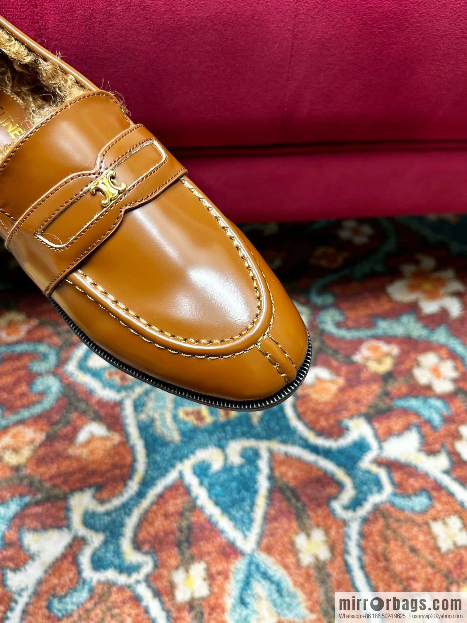 🐰🐰CELIN * E autumn and winter Arc de Triomphe loafers