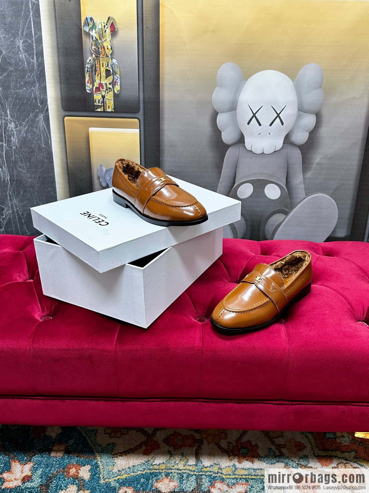 🐰🐰CELIN * E autumn and winter Arc de Triomphe loafers