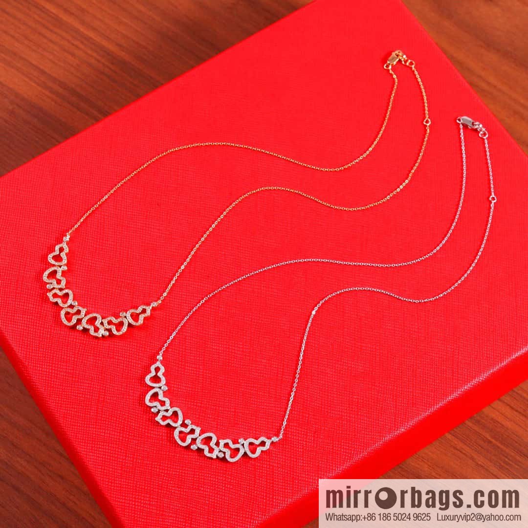 ☀️Qeelin unicorn hollow full diamond seven gourd necklace ☀️