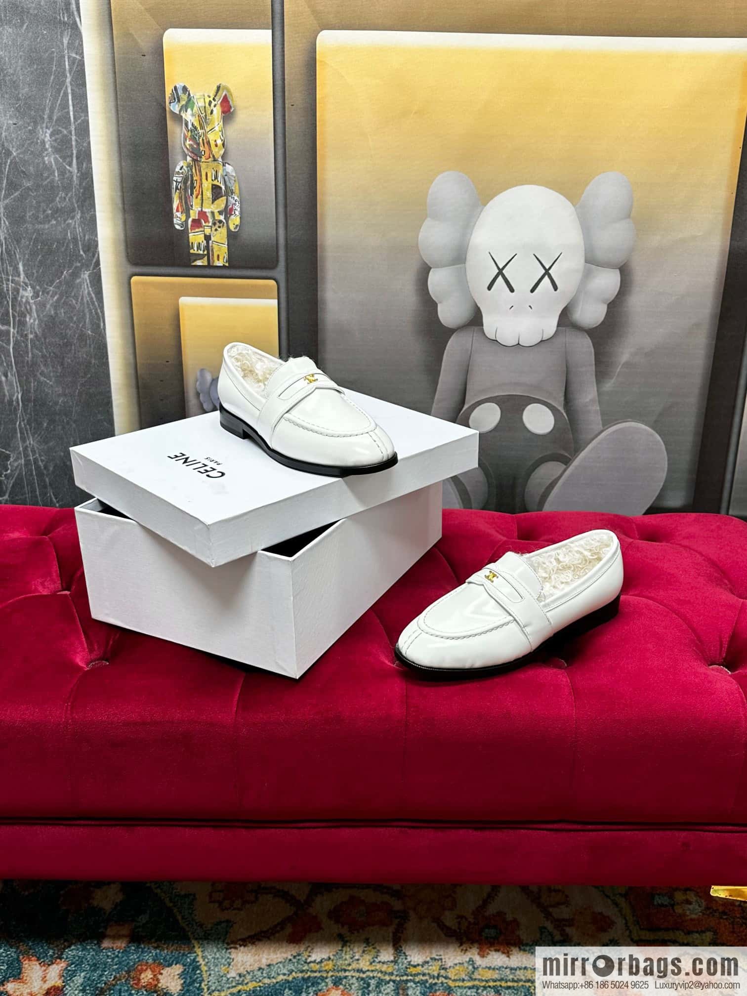 🐰🐰CELIN * E autumn and winter Arc de Triomphe loafers
