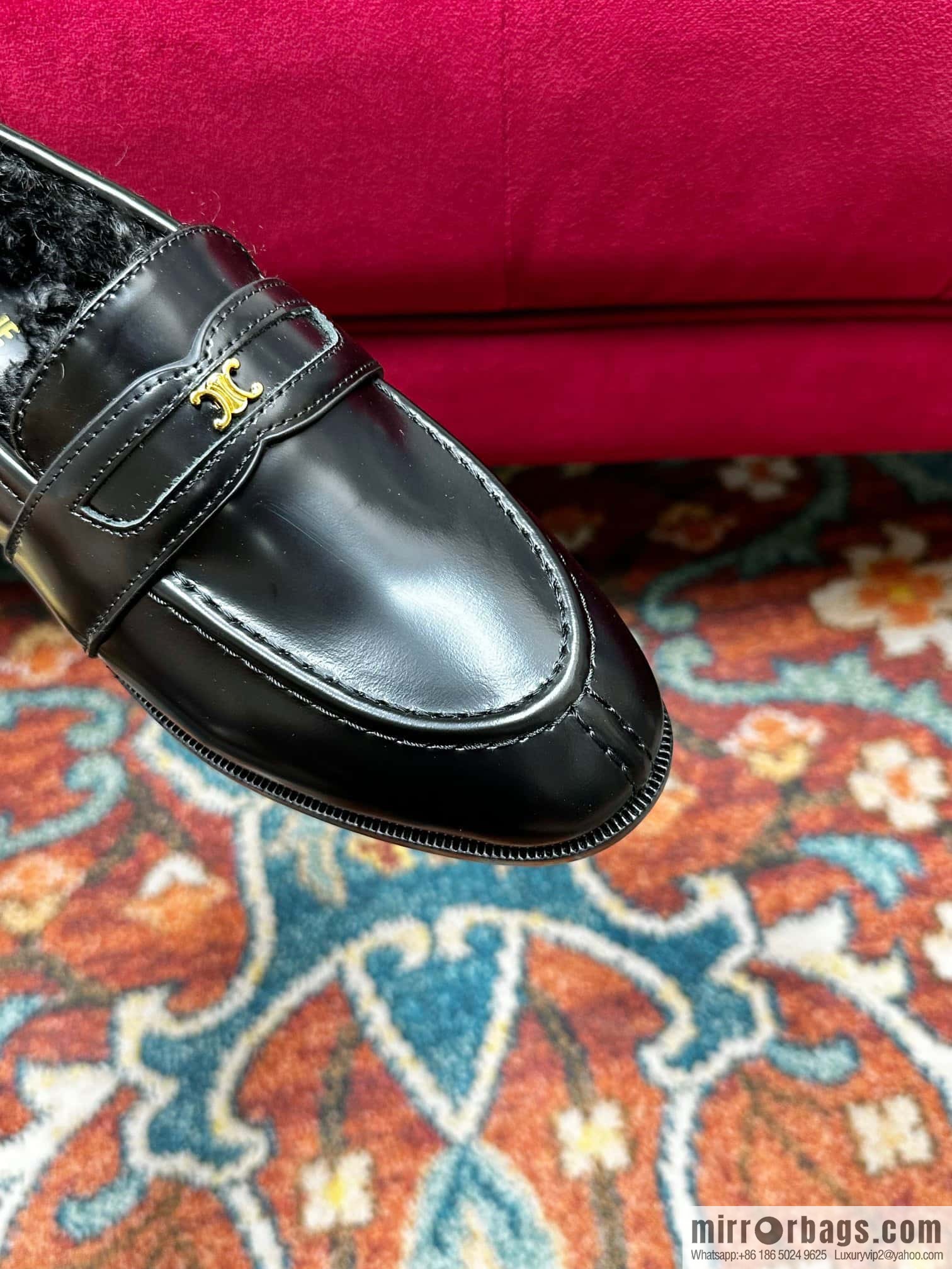 🐰🐰CELIN * E autumn and winter Arc de Triomphe loafers